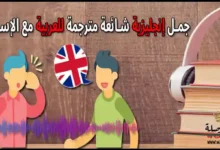 جمل إنجليزية شائعة مترجمة للعربية مع الإستماع